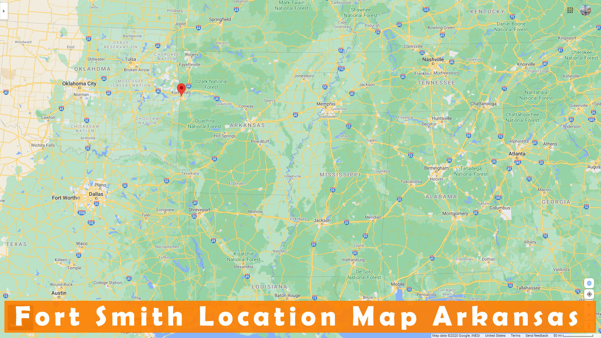 Fort Smith Emplacement Carte Arkansas